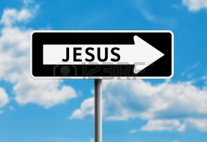 Jesus One Way Sign